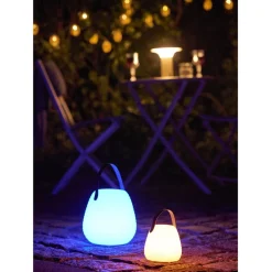 Ladattava LED-lyhty Derry, ulkokäyttöön, ø21cm, RGB, IP44, 3.7V, 1500mAh, valkoinen*House Nordic Hot