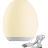 Outlet Ladattava LED-pöytävalaisin Oval Ø92x110 mm valkoinen Pöytävalaisimet