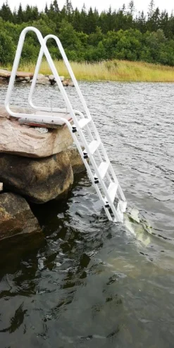 Laituritikkaat kallistetut 7 askelmaa alumiini*Kosken Metalli Discount