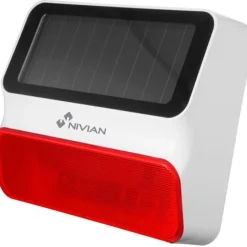 Hot Langaton ulkosireeni Nivian Smart kotiautomaatio- ja hälytysjärjestelmiin, aurinkokennolla toimiva Älykotijärjestelmät