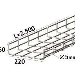 Lankahylly sähkö Zn 2.5m 220/60/5mm*Wibe New