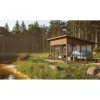 Lasipaviljonki pulpettikatolla 4x4m*Tammiston puu Discount
