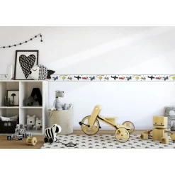 Lastenhuoneen boordi Kids Walls 45820, vinyylipinta, 0.18x5m, monivärinen*Tapetit.fi Clearance