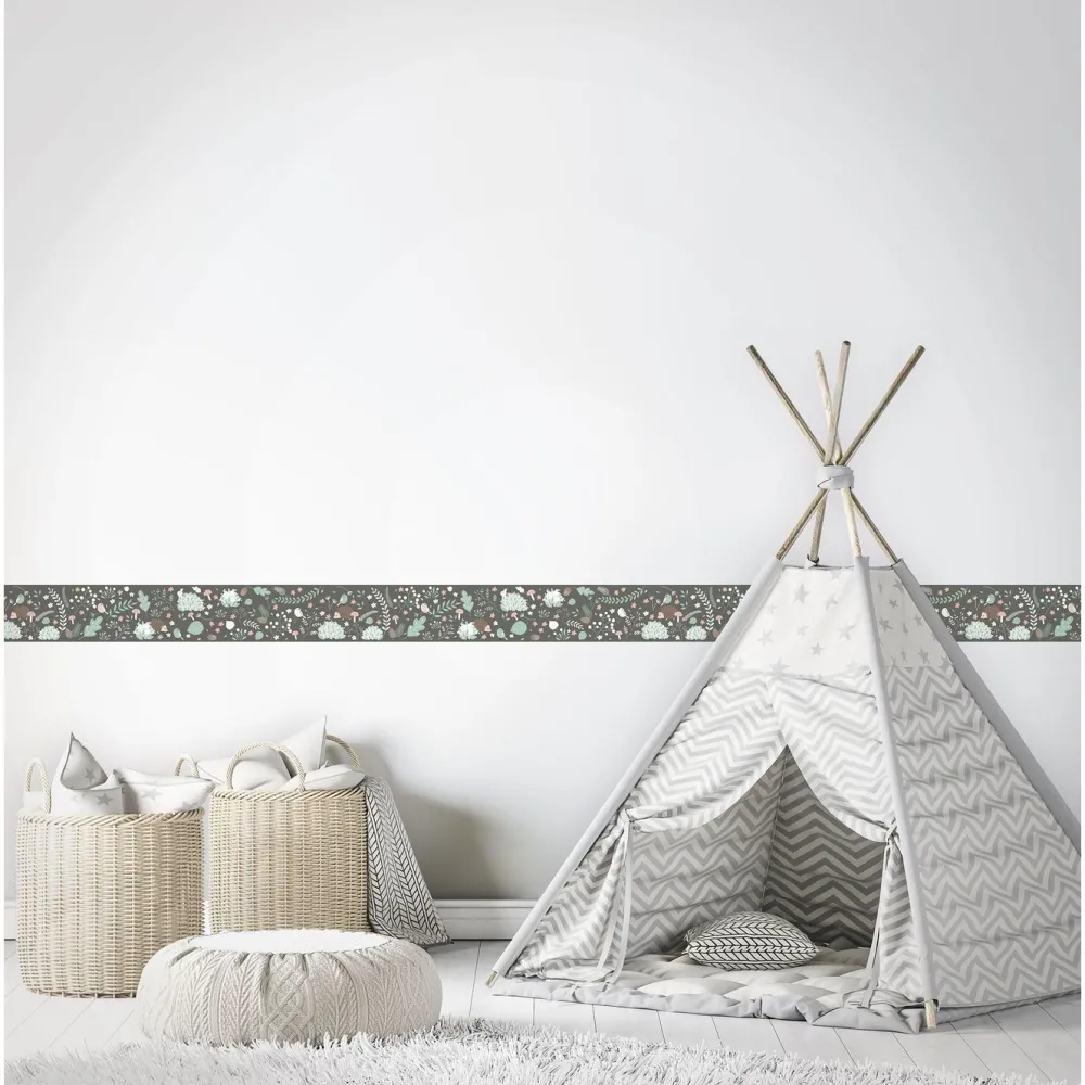 Online Lastenhuoneen boordi Kids Walls 45871, vinyylipinta, 0.18x5m, luonto, ruskea Tapettiboordit