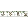 Discount Lastenhuoneen boordi Kids Walls 45854, vinyylipinta, 0.18x5m, viidakko, apina, ruskea Tapettiboordit