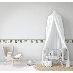 Discount Lastenhuoneen boordi Kids Walls 45854, vinyylipinta, 0.18x5m, viidakko, apina, ruskea Tapettiboordit