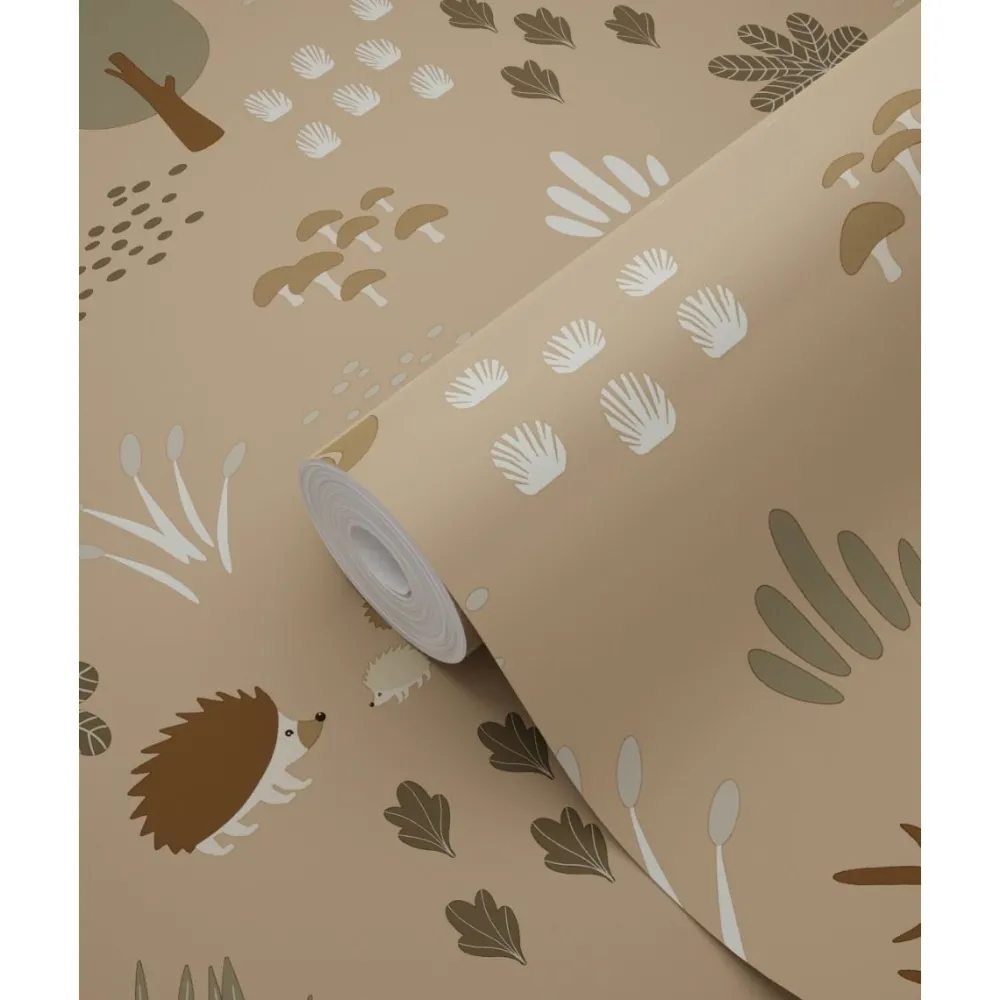 Lastenhuoneen tapetti To The Moon And Back 139410, non-woven, ruskea, metsä Lastenhuoneen Tapetit