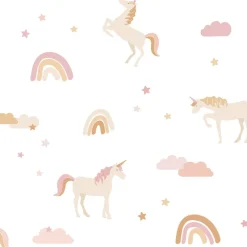 New Lastenhuoneen tapetti To The Moon And Back 139581, non-woven, eläin, vaaleanpunainen Lastenhuoneen Tapetit