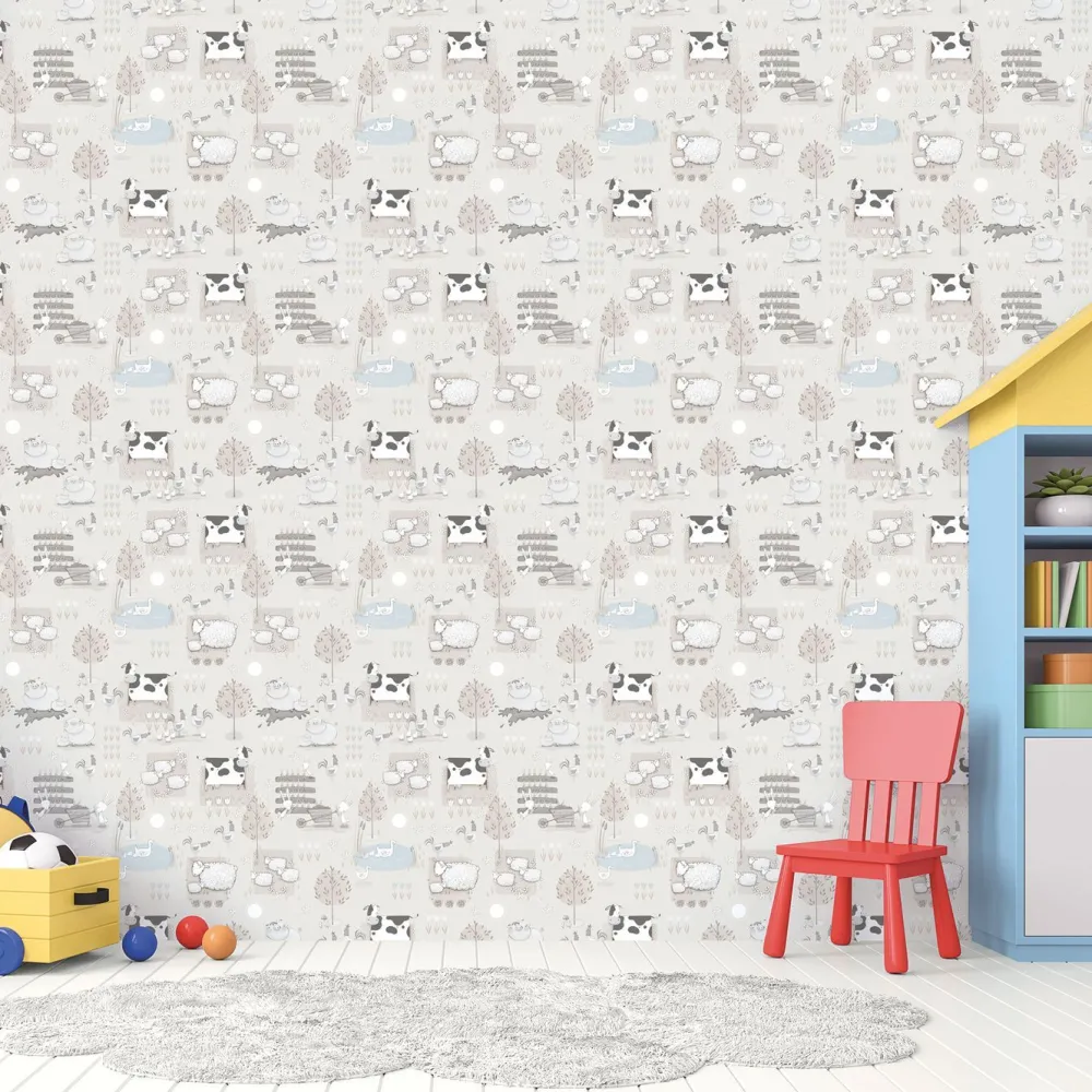Hot Lastenhuoneen tapetti Tiny Tots 2 G78374-77, eläin Lastenhuoneen Tapetit
