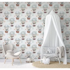 Lastenhuoneen tapetti Kids Walls 45865, vinyylipinta, pilvi, sininen*Tapetit.fi Clearance