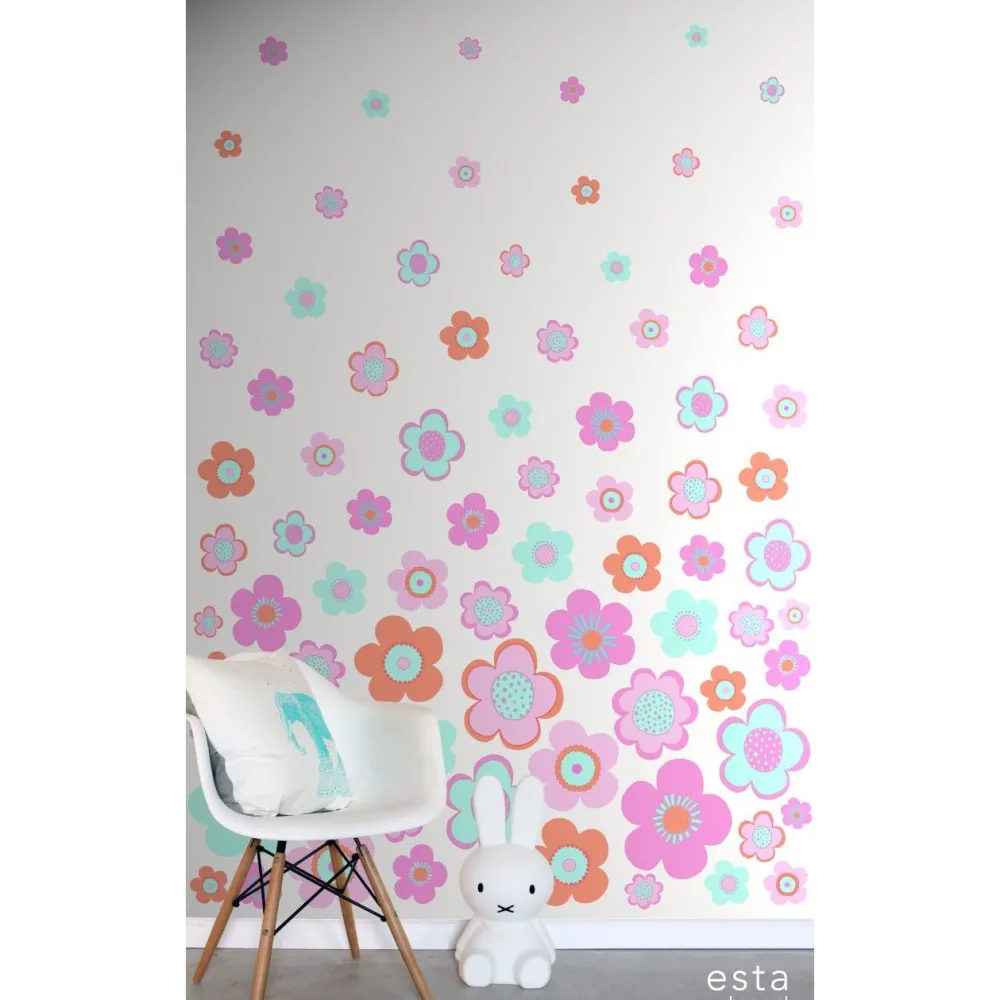 Lastenhuoneen tapetti PhotowallXL Vintage Flowers 158709 1860x2790 mm*Esta Online