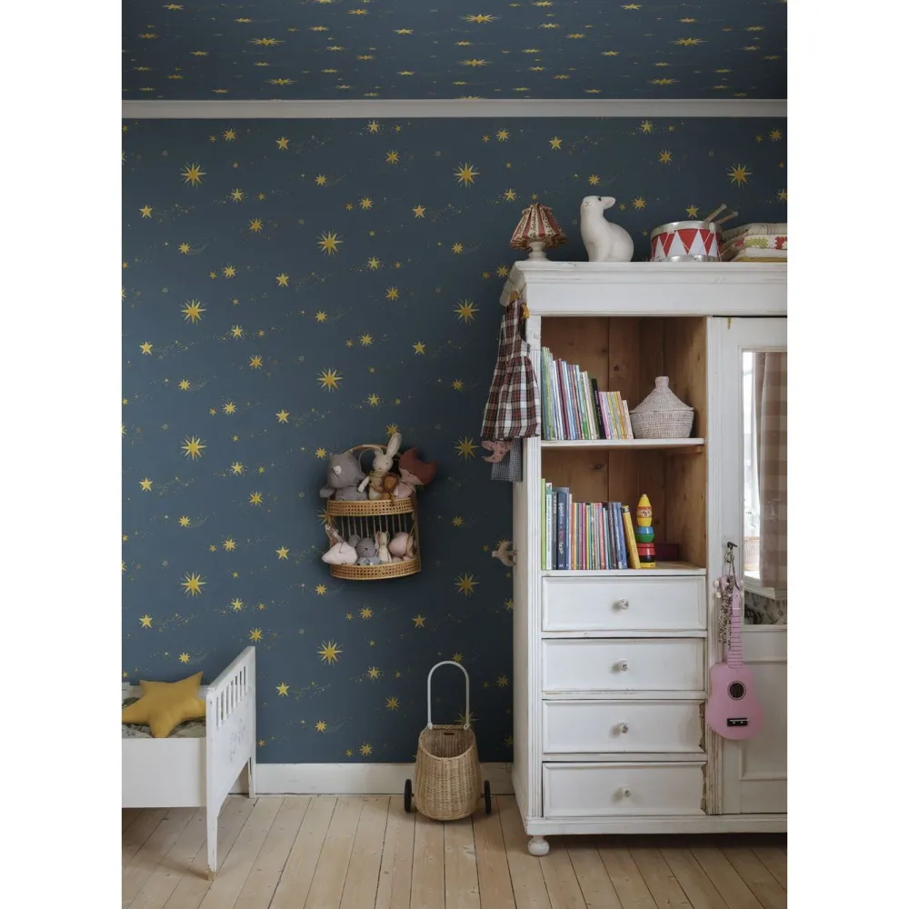 Best Lastenhuoneen tapetti Gillis tummansininen, mittatilaus, non-woven Lastenhuoneen Tapetit|Mittatilaustapetit