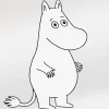 Clearance Lastenhuoneen tapetti Moomin 5181-4, 0,53x11,2m, helmiäinen/valkoinen, non-woven Lastenhuoneen Tapetit
