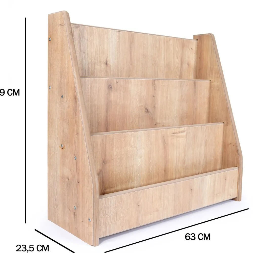 Lasten kirjahylly BLTYZ-AKTV034, vaaleanruskea*Linento Furniture New