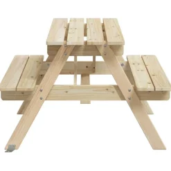 Lasten piknikpöytä, 4 lapselle, aurinkovarjoreikä, täysi kuusi, eri värejä (38276)*FinePRICE Online
