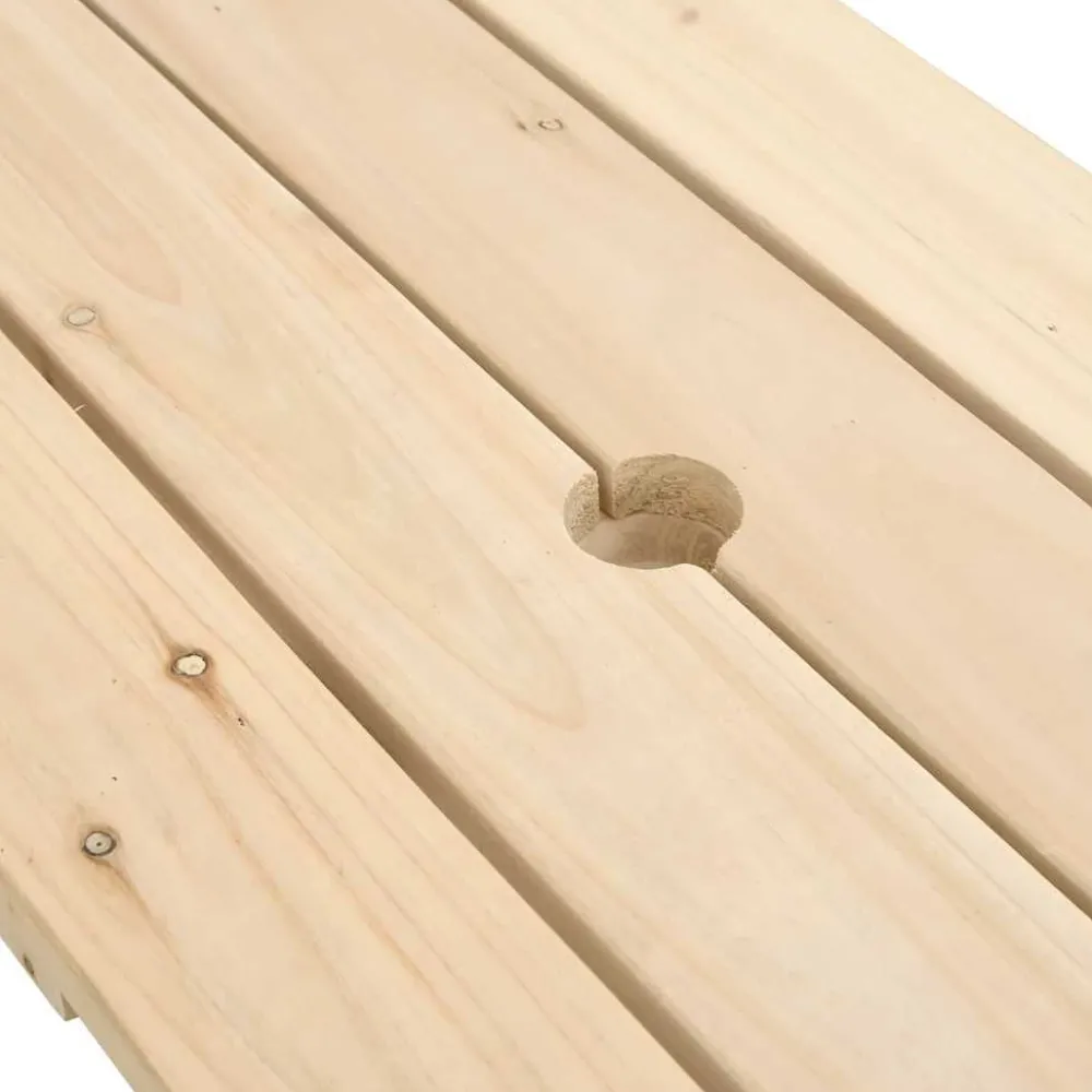 Lasten piknikpöytä, 4 lapselle, aurinkovarjoreikä, täysi kuusi, eri värejä (38276)*FinePRICE Online