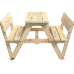 Lasten piknikpöytä, 4 lapselle, aurinkovarjoreikä, täysi kuusi, eri värejä (38276)*FinePRICE Online