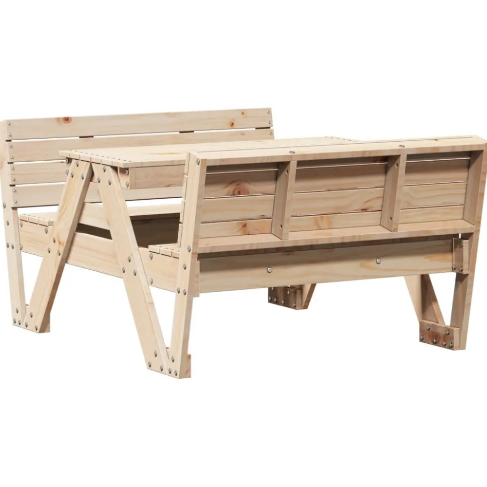 Discount Lasten piknikpöytä 88x122x58 cm, eri materiaaleja ja värejä (33989) Lasten Pihakalusteet
