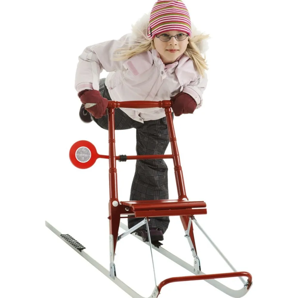 Best Lasten potkukelkka T2 100-130 cm punainen Talviurheiluvälineet