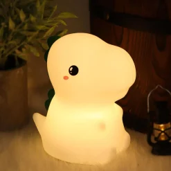 Sale Lasten pöytävalaisin Dino RGB ladattava valkoinen Lasten Valaisimet