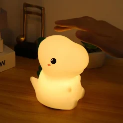Sale Lasten pöytävalaisin Dino RGB ladattava valkoinen Lasten Valaisimet