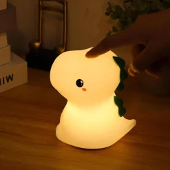 Sale Lasten pöytävalaisin Dino RGB ladattava valkoinen Lasten Valaisimet