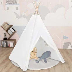 Hot Lasten tiipiiteltta + laukku peachskin valkoinen 120x120x150cm Lelut