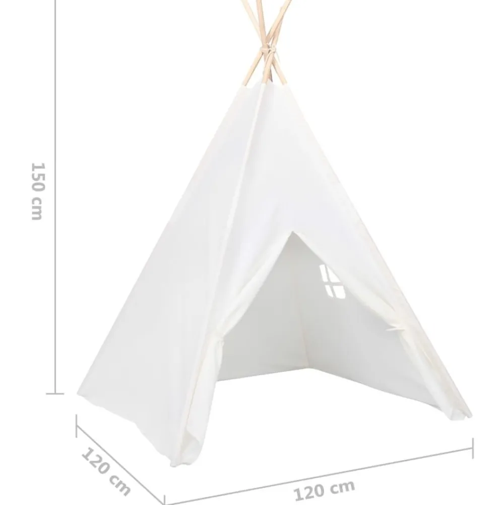Hot Lasten tiipiiteltta + laukku peachskin valkoinen 120x120x150cm Lelut