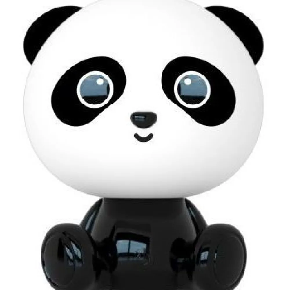Lasten yöpöytävalaisin Dodo Panda, 1x3W, 3 StepDim, musta/valkoinen*Lucide Best