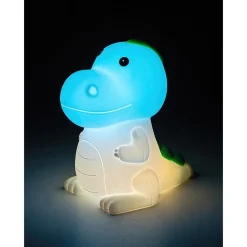 Lasten yöpöytävalaisin Dinoo 14cm, RGB, ladattava, valkoinen/moniväri*Rabalux Outlet