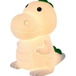 Lasten yöpöytävalaisin Dinoo 14cm, RGB, ladattava, valkoinen/moniväri*Rabalux Outlet