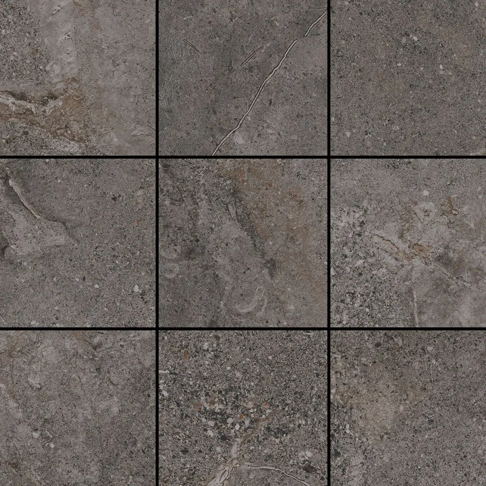Lattialaatta Stone Age Anthracite, 9.7x9.7cm, matta*Pukkila Discount
