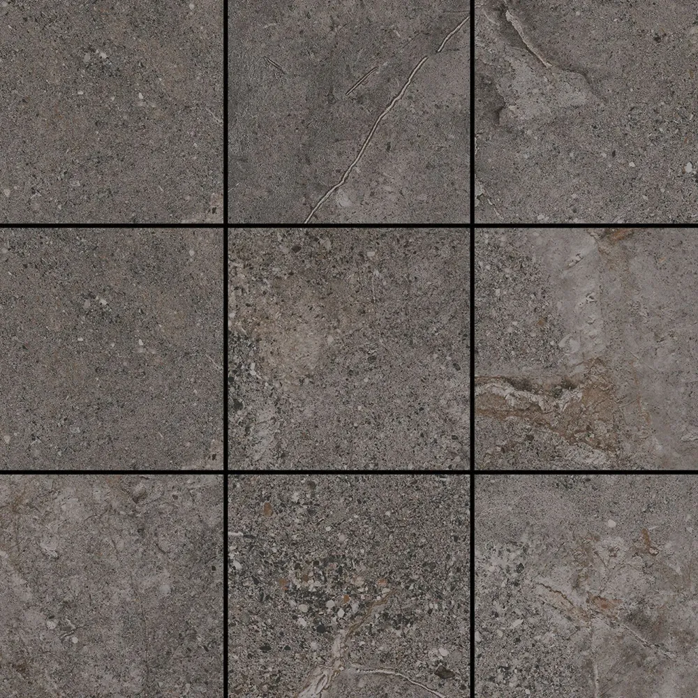 Lattialaatta Stone Age Anthracite, 9.7x9.7cm, matta*Pukkila Discount