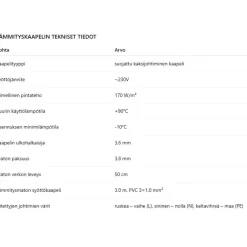 Lattialämmitysmatto 1 m², 170 W/m² + Wi-Fi termostaatti SN-15, eri kokoja*Grand Meyer Hot