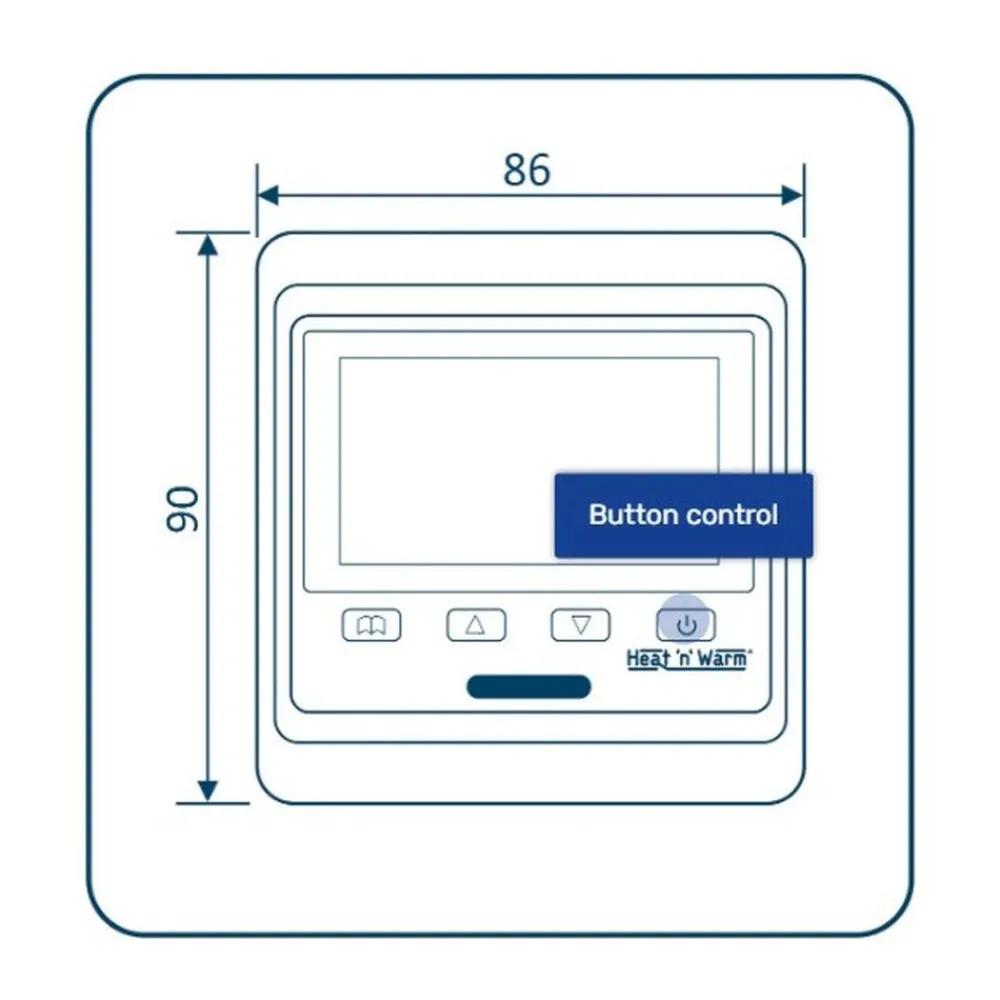 Lattialämmitysmatto 1 m², 170 W/m² + termostaatti HW800, eri kokoja*Grand Meyer Best
