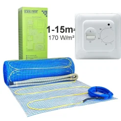 Discount Lattialämmitysmatto , 170 W/m² + termostaatti MST-1, eri kokoja Lattialämmitysmatot|Lattialämmitys