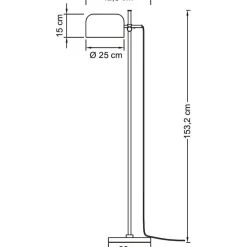 Lattiavalaisin Urban Floor, Ø250x1532mm*Airam Best