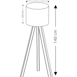 Lattiavalaisin Ramona 140 cm eri värejä*Linento Lighting