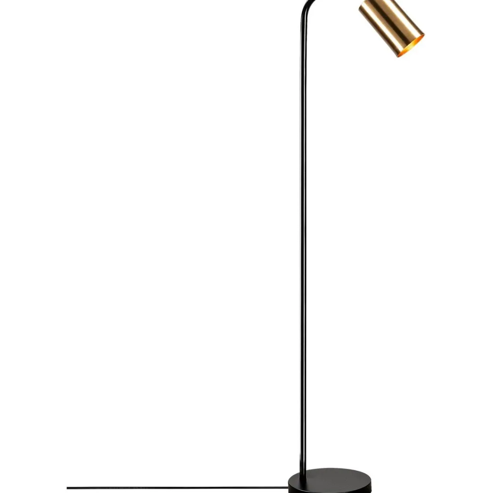 Discount Lattiavalaisin Emek 120 cm musta/kulta Lattiavalaisimet