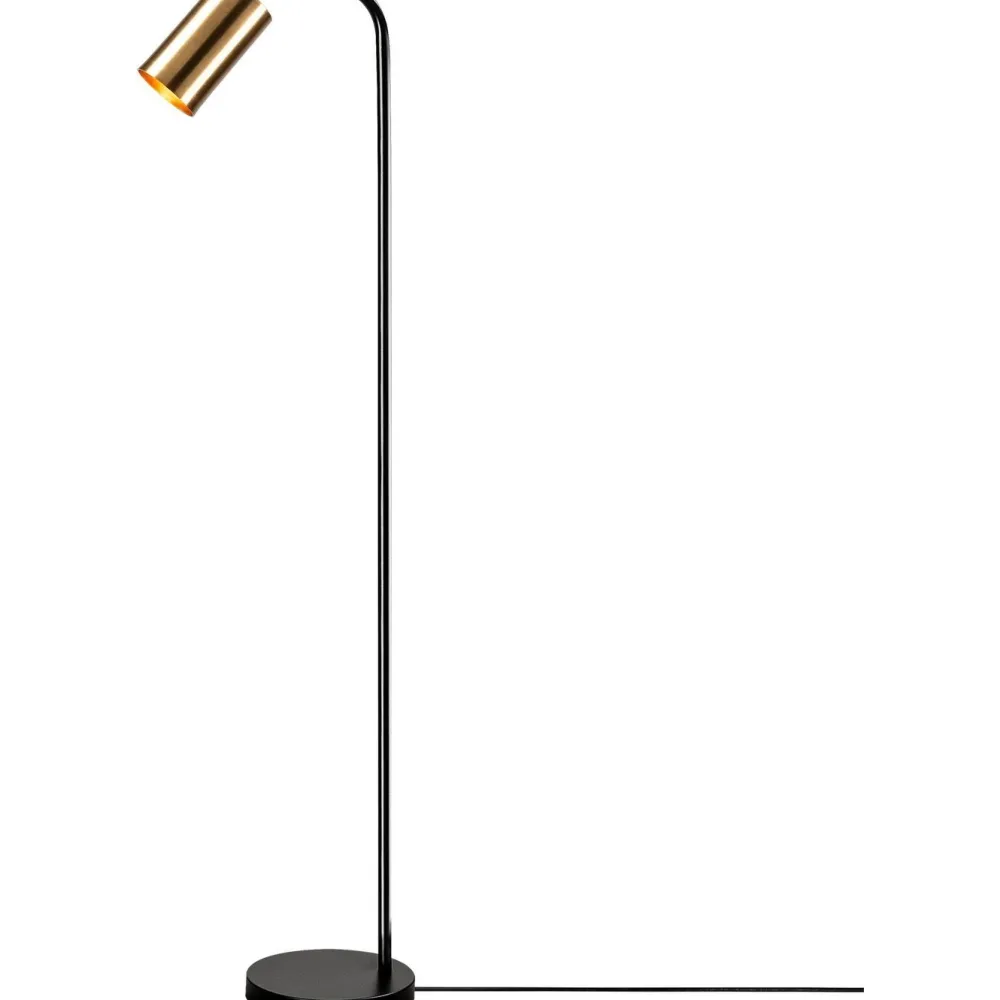 Discount Lattiavalaisin Emek 120 cm musta/kulta Lattiavalaisimet