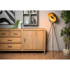 Discount Lattiavalaisin Alvaro, 34.5x66.5cm, IP20, musta Lattiavalaisimet