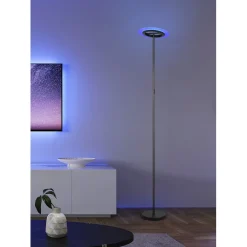 Lattiavalaisin Samba LED säädettävä värilämpötila RGBW 175cm mattamusta Lattiavalaisimet