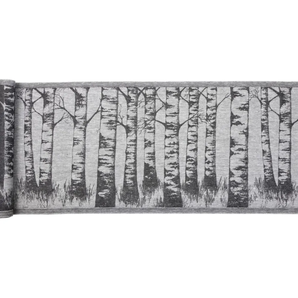 Laudeliina Koivikko 45x160 cm valkoinen/musta*Jokipiin Pellava Clearance