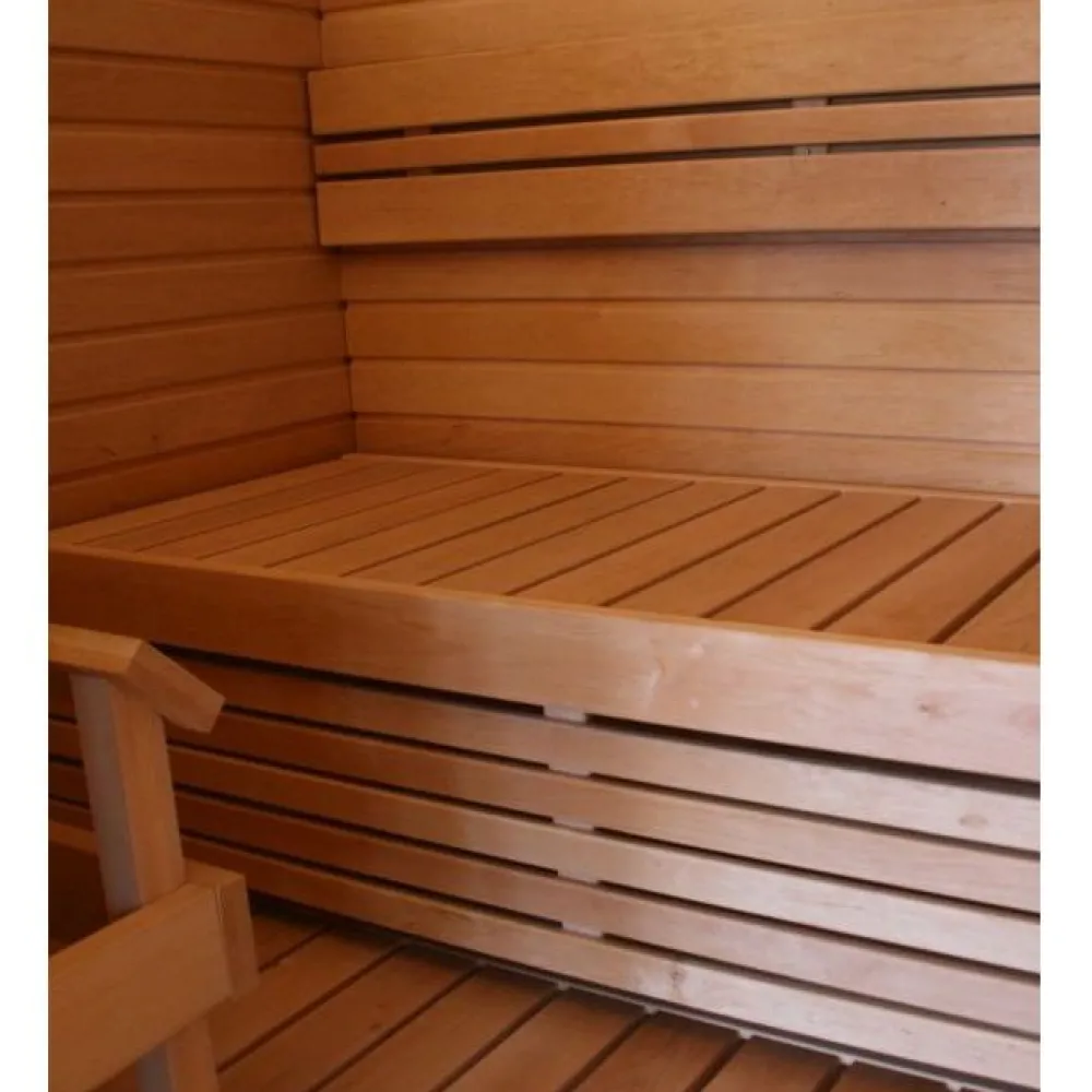 Laudepaketti IISI+, leppä, sis. ylä- ja alalaude, väliritilä, selkänoja, kiuaskaide, jakkara ja kannatinpuut*Jokiwood Discount