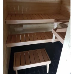 Laudepaketti IISI, lämpöhaapa, sis. ylä- ja alalaude, kiuaskaide, jakkara ja kannatinpuut*Jokiwood Sale