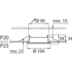 LED-alasvalo Planex, 5W/828, GX53, Ø104x39mm, IP23, valkoinen*Airam Hot