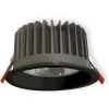 LED-alasvalo OPUS OPU45LBL IP65 4500 lm 840 musta karkaistulla lasikuvulla ulkokäyttöön*Ensto Outlet