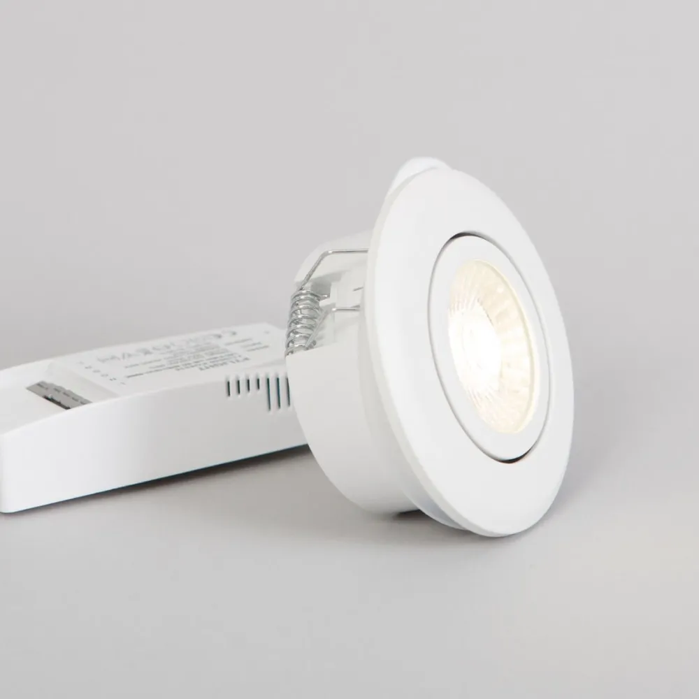 Discount LED-alasvalo Pallas, 6W, 450lm, IP44, 38°, himmennettävä, valkoinen, eri vaihtoehtoja Kattovalaisimet|Alasvalot