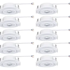 LED-alasvalo Ø82mm kääntyvä 70° 4.8W 10x450lm himmennettävä 3000K valkoinen, 10kpl/pkt*Paulmann Outlet