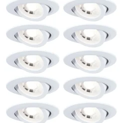 LED-alasvalo Ø82mm kääntyvä 70° 4.8W 10x450lm himmennettävä 3000K valkoinen, 10kpl/pkt*Paulmann Outlet